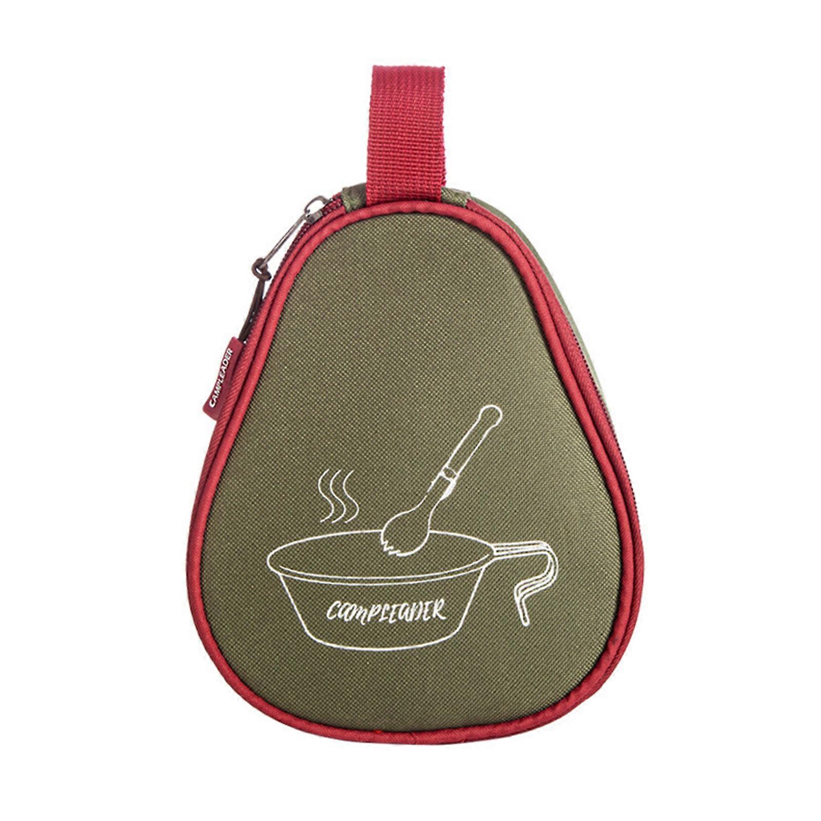 קמפינג קערת אחסון תיק אוקספורד בד ברביקיו כלי שולחן נסיעות נשיאה למקרה לטיולים בחוץ צבא ירוק