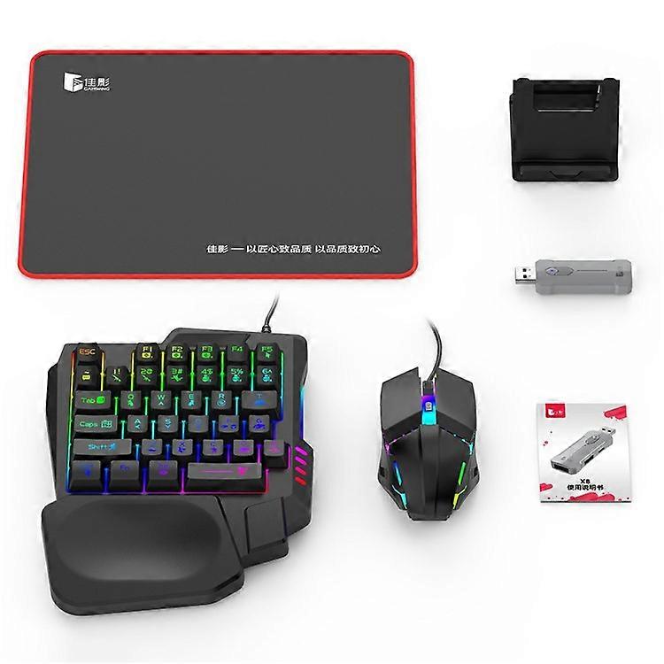 GAMWING X8 Mobile Phone Game Adapter Converter Combo Set with Keyboard, Mouse, Phone Holder