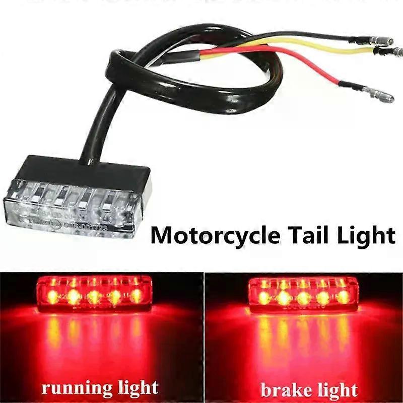 12 V Motosiklet Arka Fren LED Kuyruk Durdurma Işık Lambası Kir Arka Lamba Arka Plaka Işık Aksesuarları Dekoratif Lamba Emark