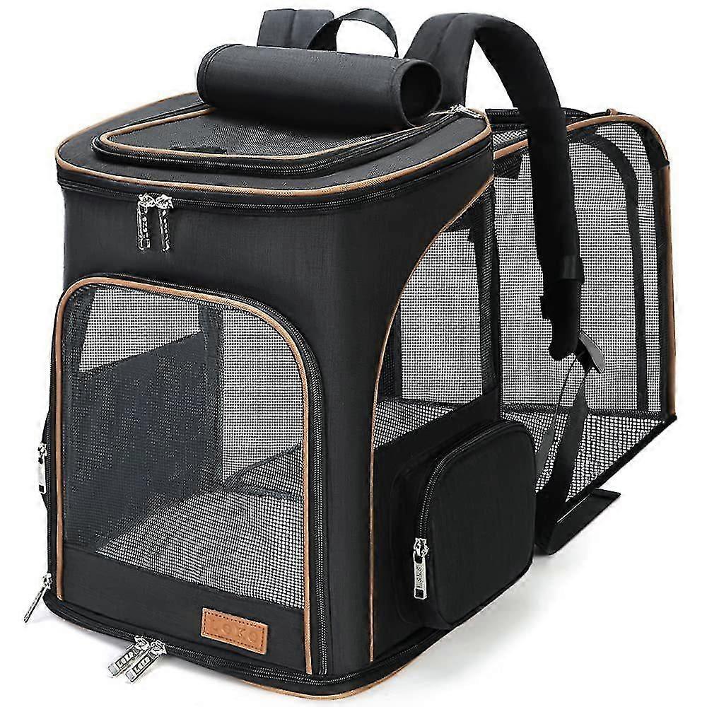 Cat Backpack Strap Dog Backpack Expandable Pet Strap Backpack for Small Dogs and Cats