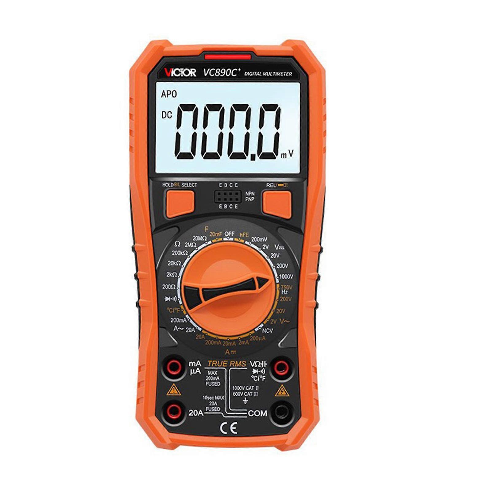 Digital Multimeter 1999 Counts Voltage Tester Measuring Voltage & Current, Resistance, Capacitance, Frequency Continuity