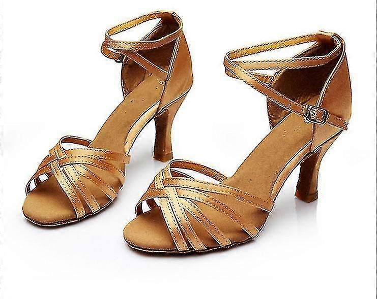 Kideng Women's Latin Dance Shoes Standard Latin Salsa Dance Shoes Ballroom Party Exercise Performance 5cm L001