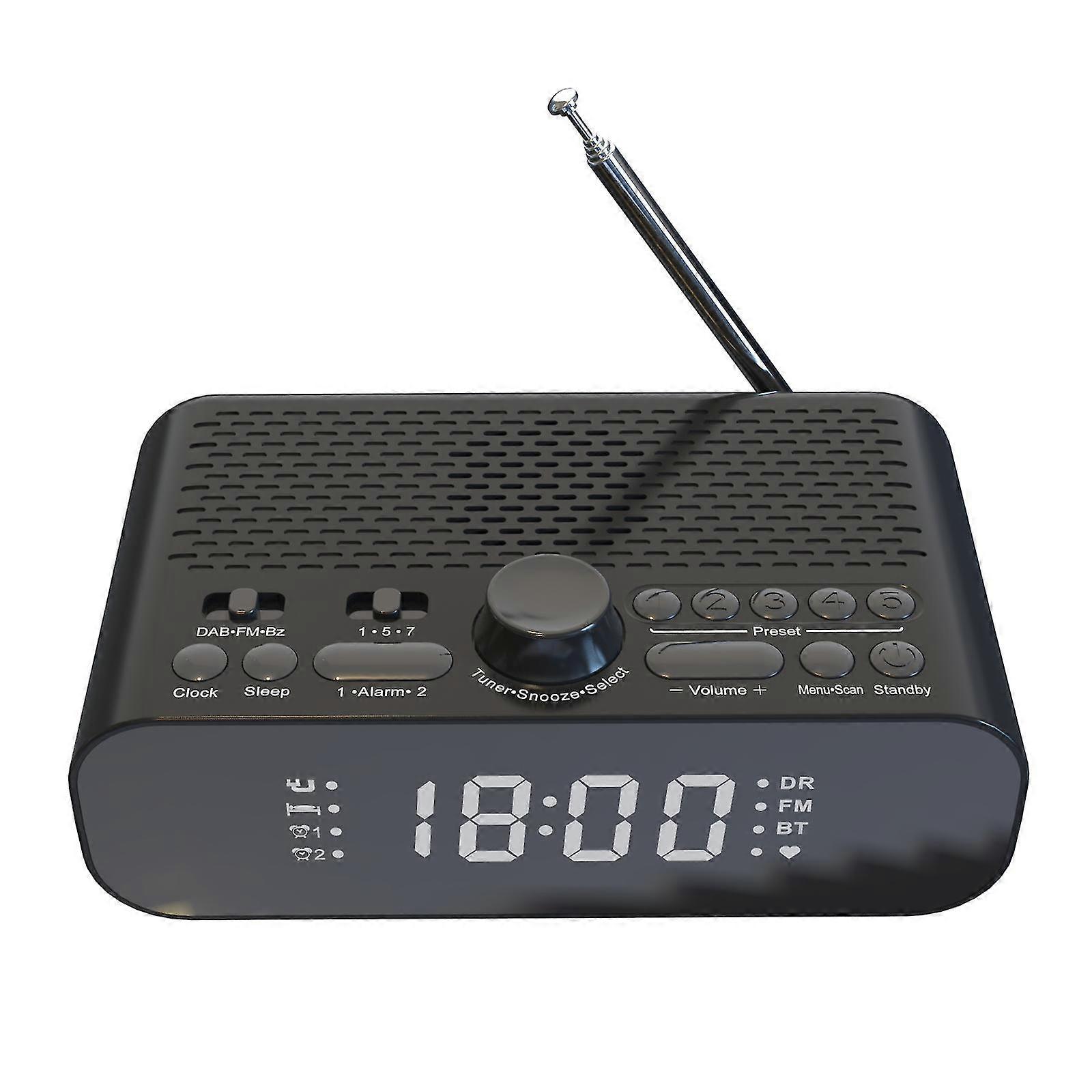 Small Alarm Bluetooth-compatible Speaker Li-battery DAB\FM radio\Buzzer Sound