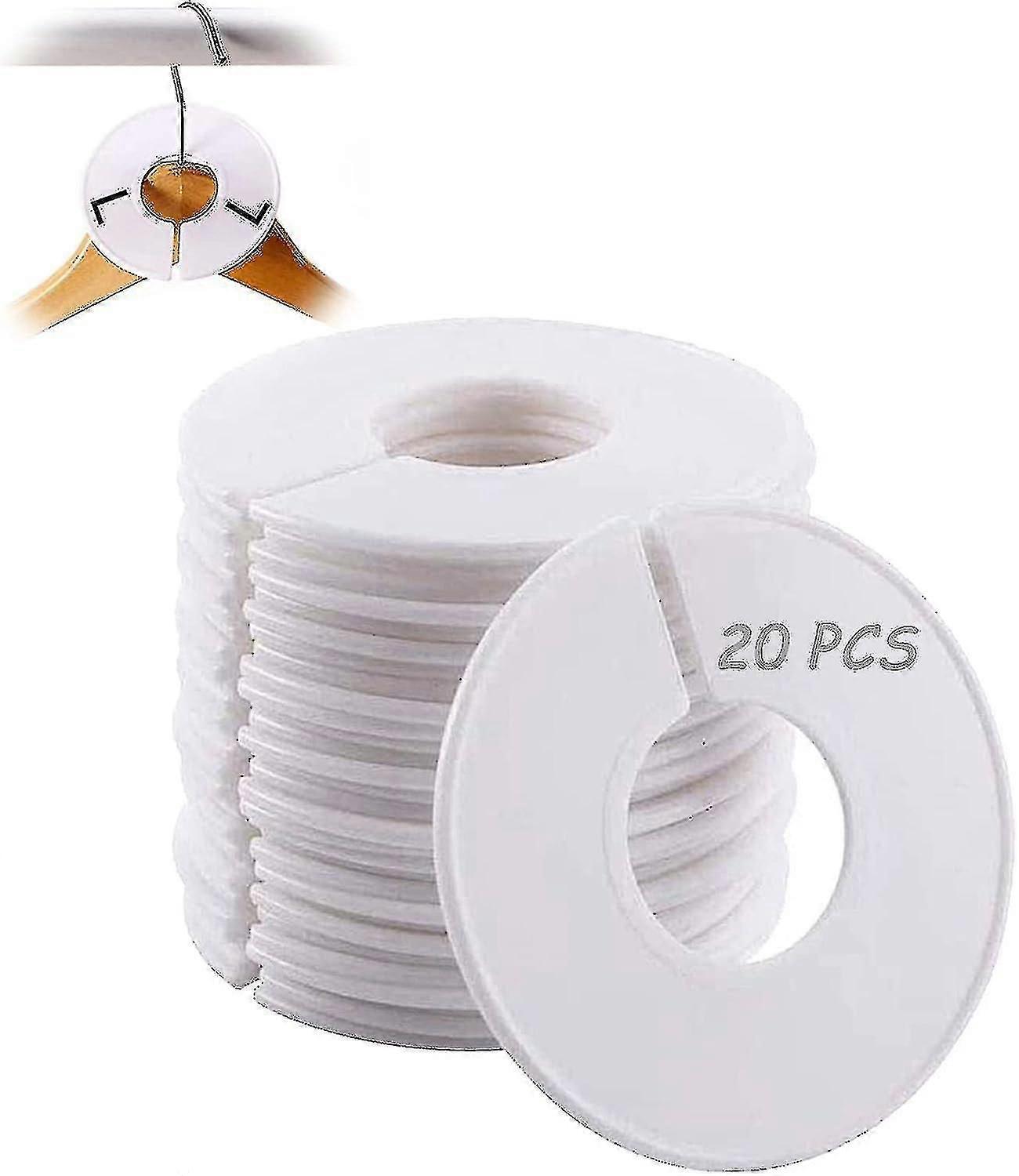 Clothes Rack Dividers 20-Pack: Plastic Adjustable Size Tabs for Wardrobe Organization