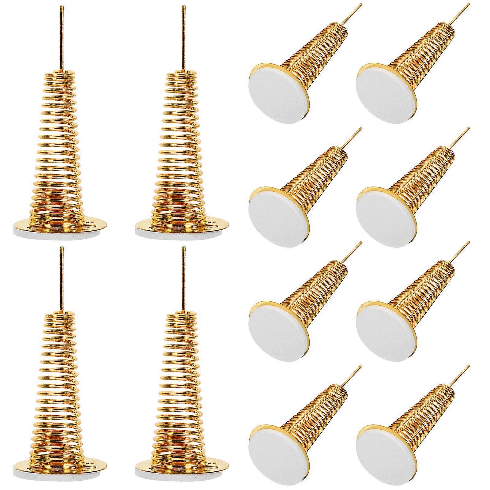 12pcs Clay Ornament Spring Base Adhesive Spring Base Fortune Cat Spring Base Doll Swing Spring