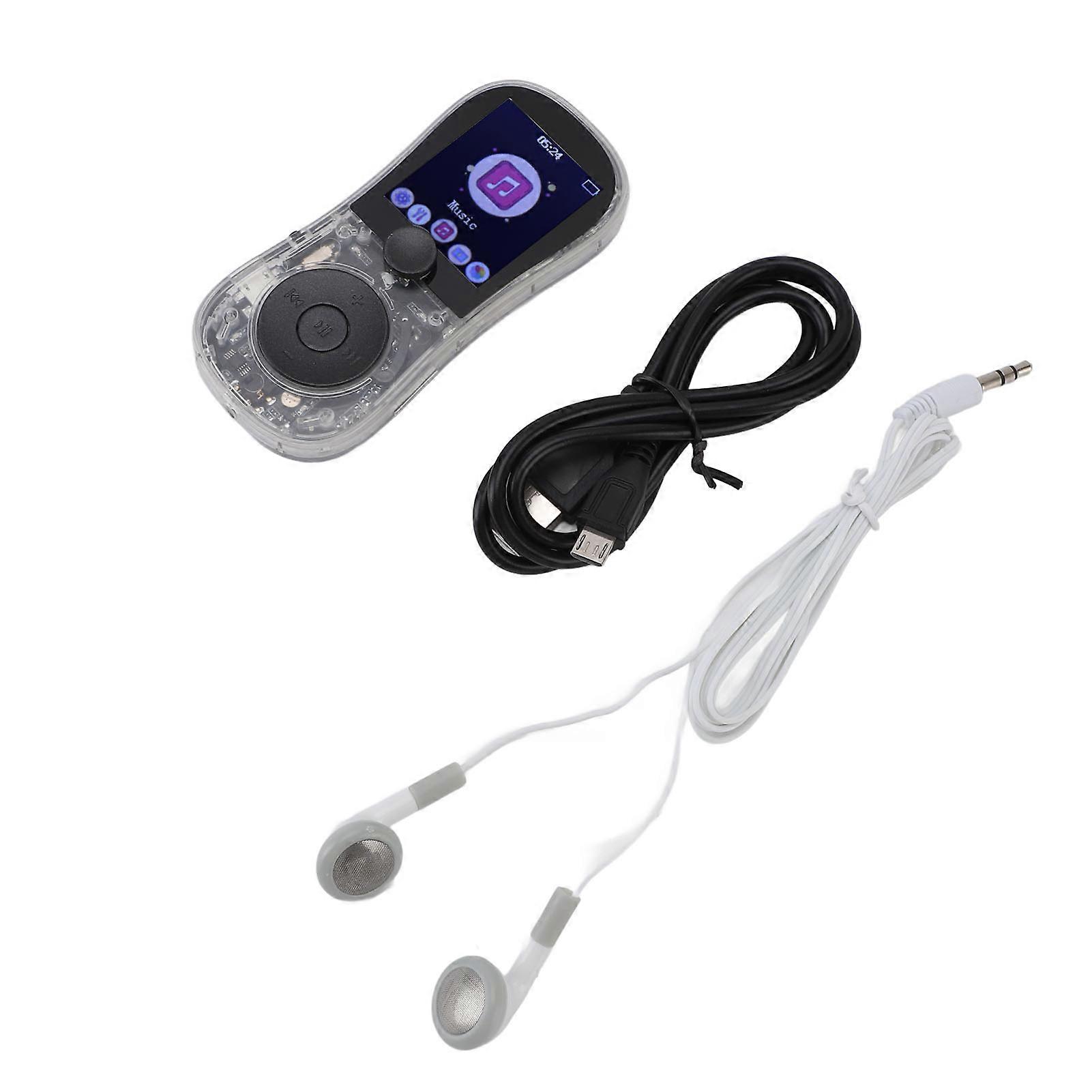 MP3 MP4 1.77 Inch Color Screen Portable Music Player with Speaker FM Radio Recorder E Book Film Viewing Fingertip Gyroscope Black