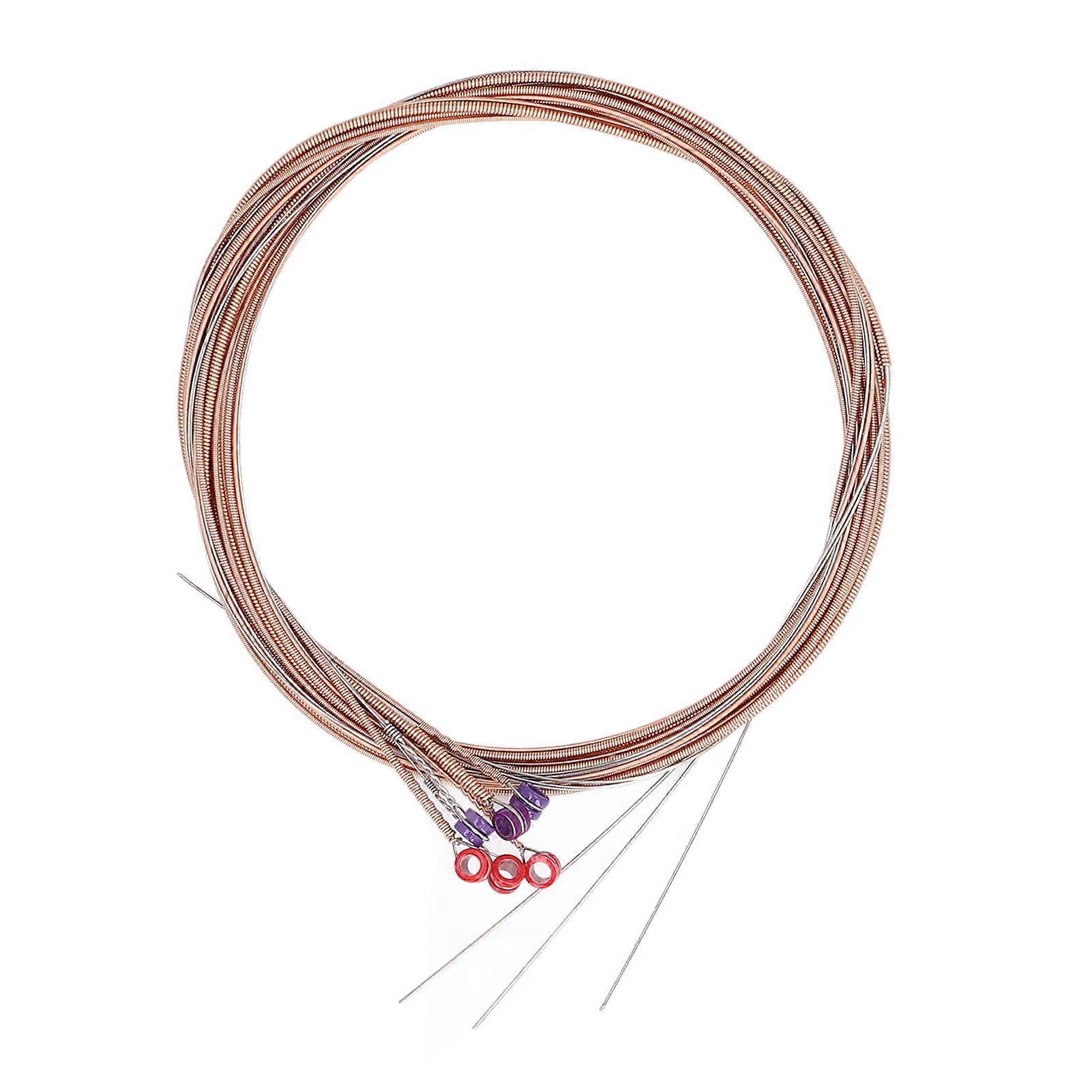 3 Set Folk Guitar Strings Crystal Clear Tone Hex Core Long Lasting Acoustic Guitar String Set