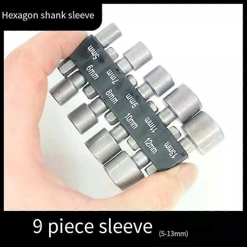 9PCS/14PCS Hex Socket Sleeve Nozzles Nut Driver Bit Set Hand Tools