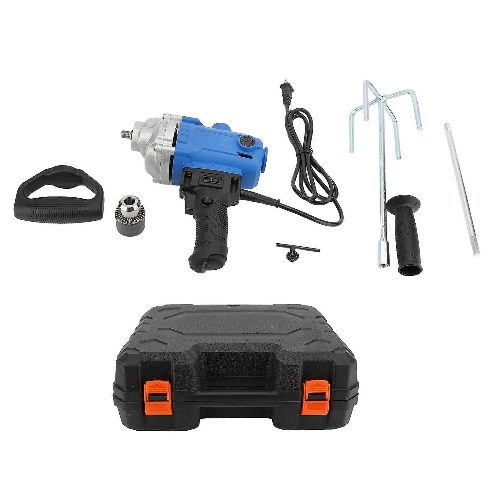 Electric Mixing Drill Corded High Power Handheld Paint Cement Mixer Machine with 10 Bits