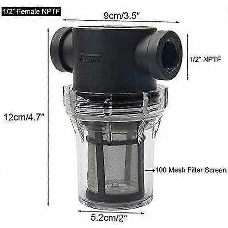 High quality brand new  1/2" Hose Filter, Inline Water Filter with 100 Mesh