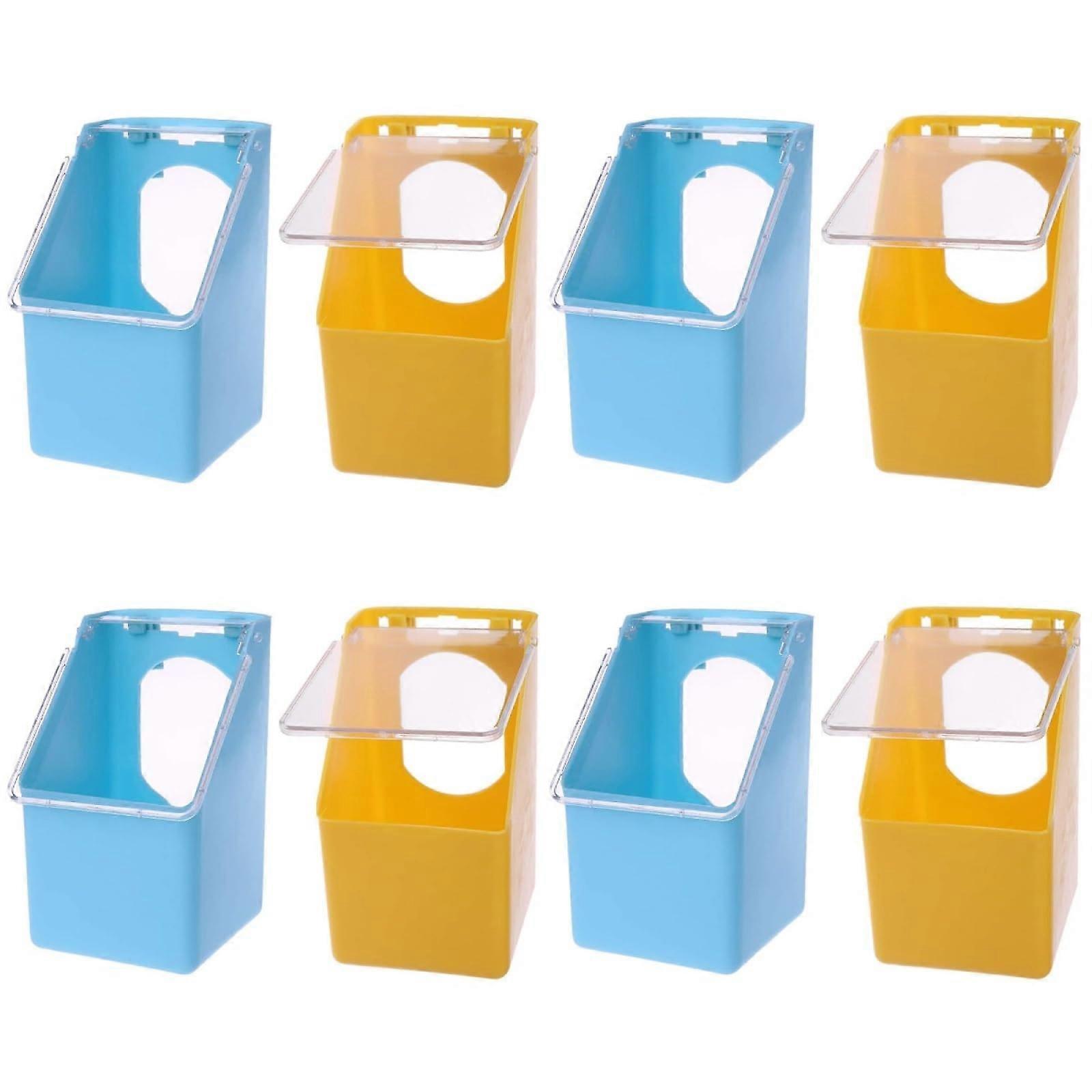8 Pcs Pigeon Hanging Box Pet Feeder Automatic Hanging Food Container Feeding Bowl