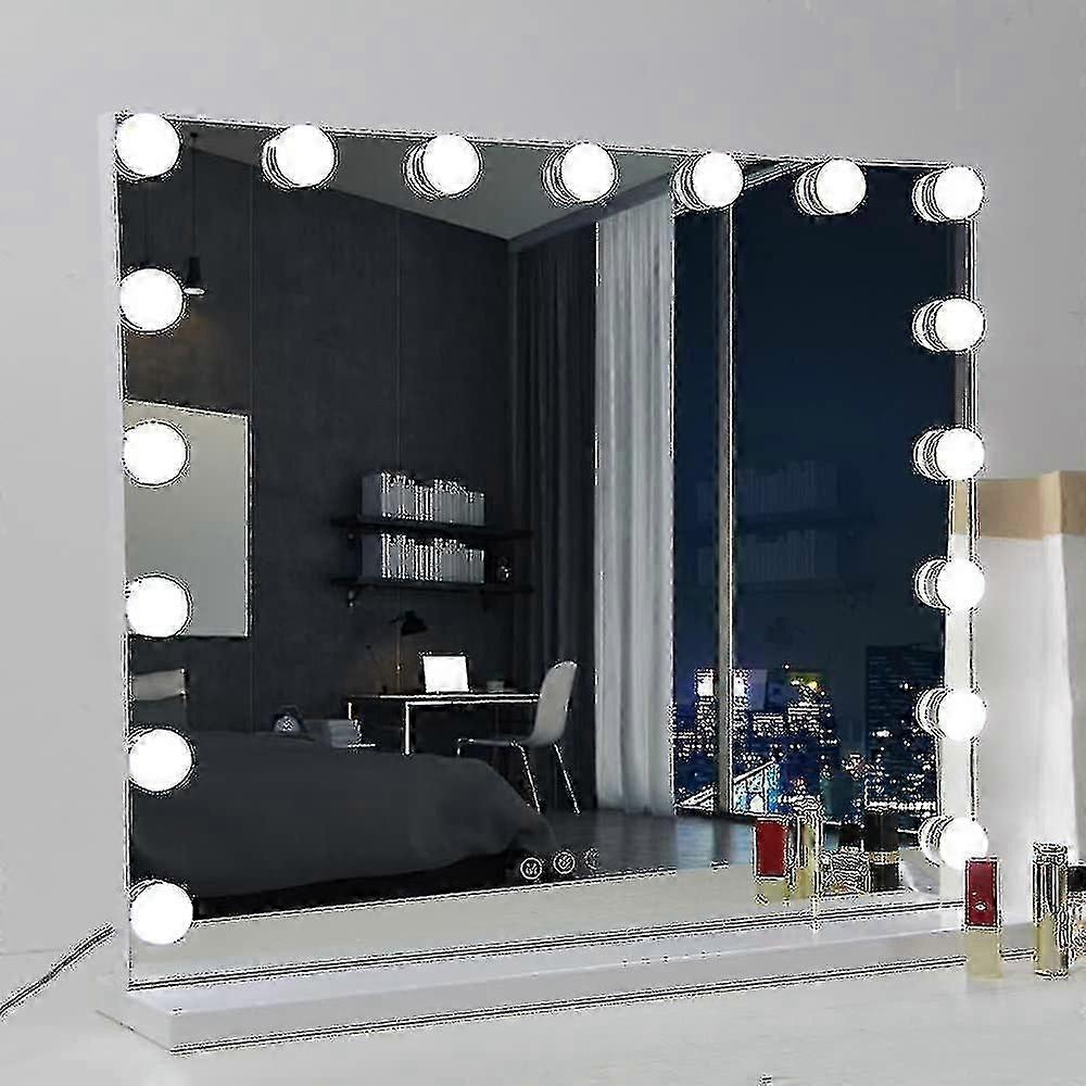 3 Color Light & 14 Dimmable LED Bulbs, Usb Charging Port For 70 X 55 Cmhollywood Vanity Mirror