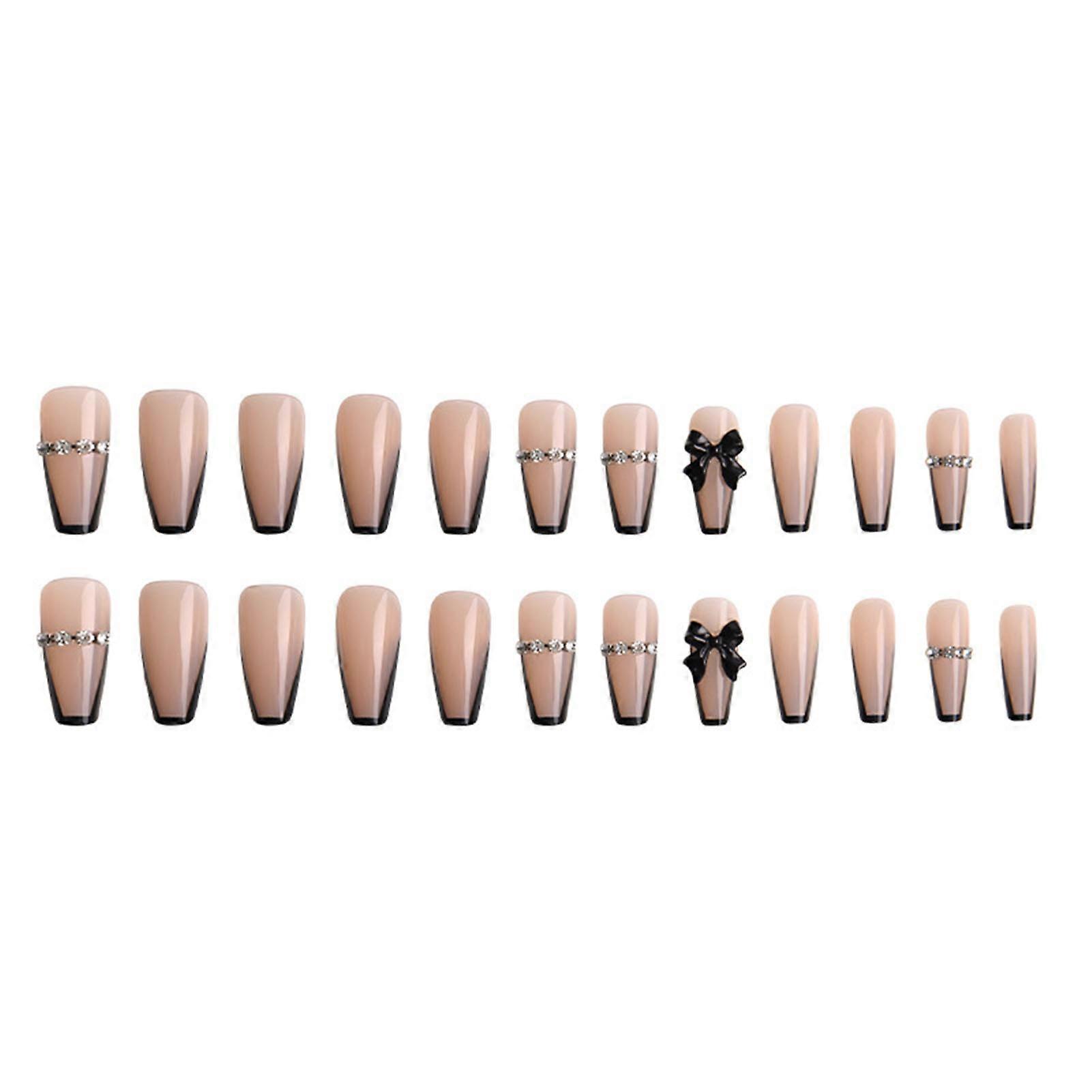 Elegant Bowknot Artificial Nails Comfortable Wear False Nails