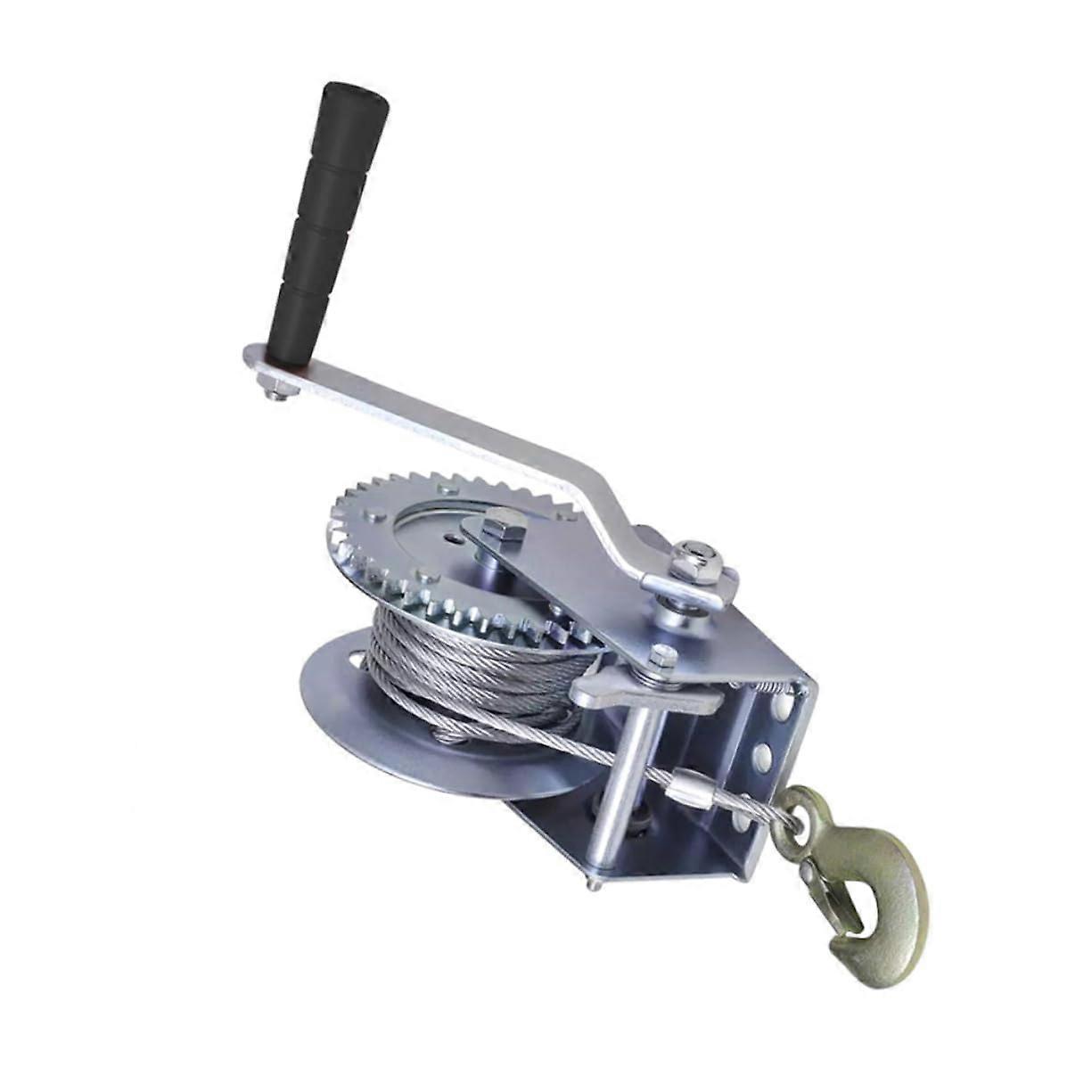 ATV Manual Winch Cable Trailer Towing Winch Sturdy Steel Construction