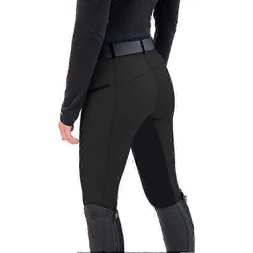 Elegant and Sleek Women's Horseback Riding Trousers with High Elasticity and Washable Leggings for Fitness and Running Activities