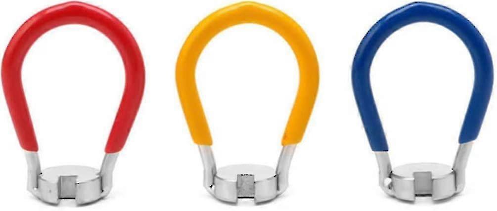 Bisiklet Konuştu Anahtarı Bisiklet Tekerleği Konuştu Anahtar Tamir Takımı Anahtarı Tel Ayar Aracı Bisiklet Konuştu Tamir Takımı (kırmızı + sarı + mavi) (3 adet) -