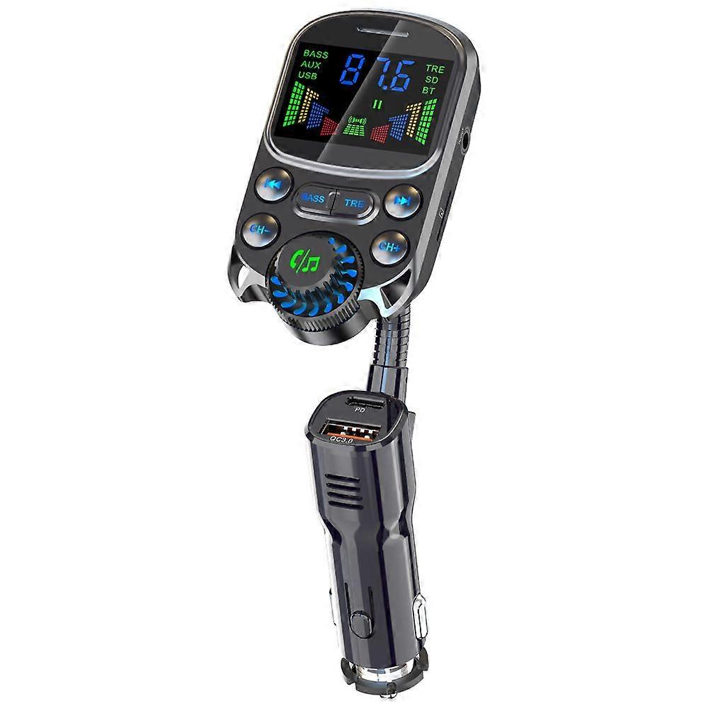 Noul transmițător auto FM încărcător auto Bluetooth 5.3 QC 3.0 încărcare rapidă PD încărcător auto MP3 Music Player suport TF Card U Disk