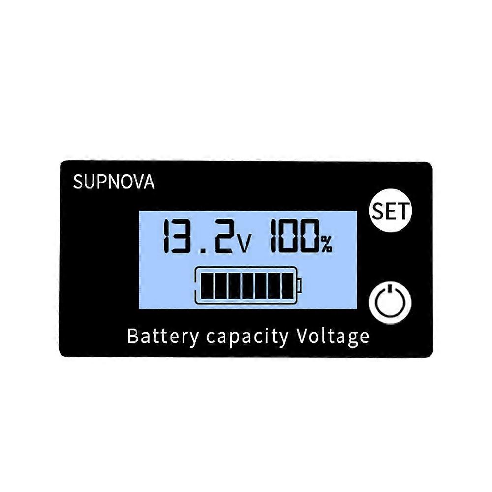 SUPNOVA DC 8-100V Battery Capacity Indicator Voltmeter Voltage Gauge,Style: Blue