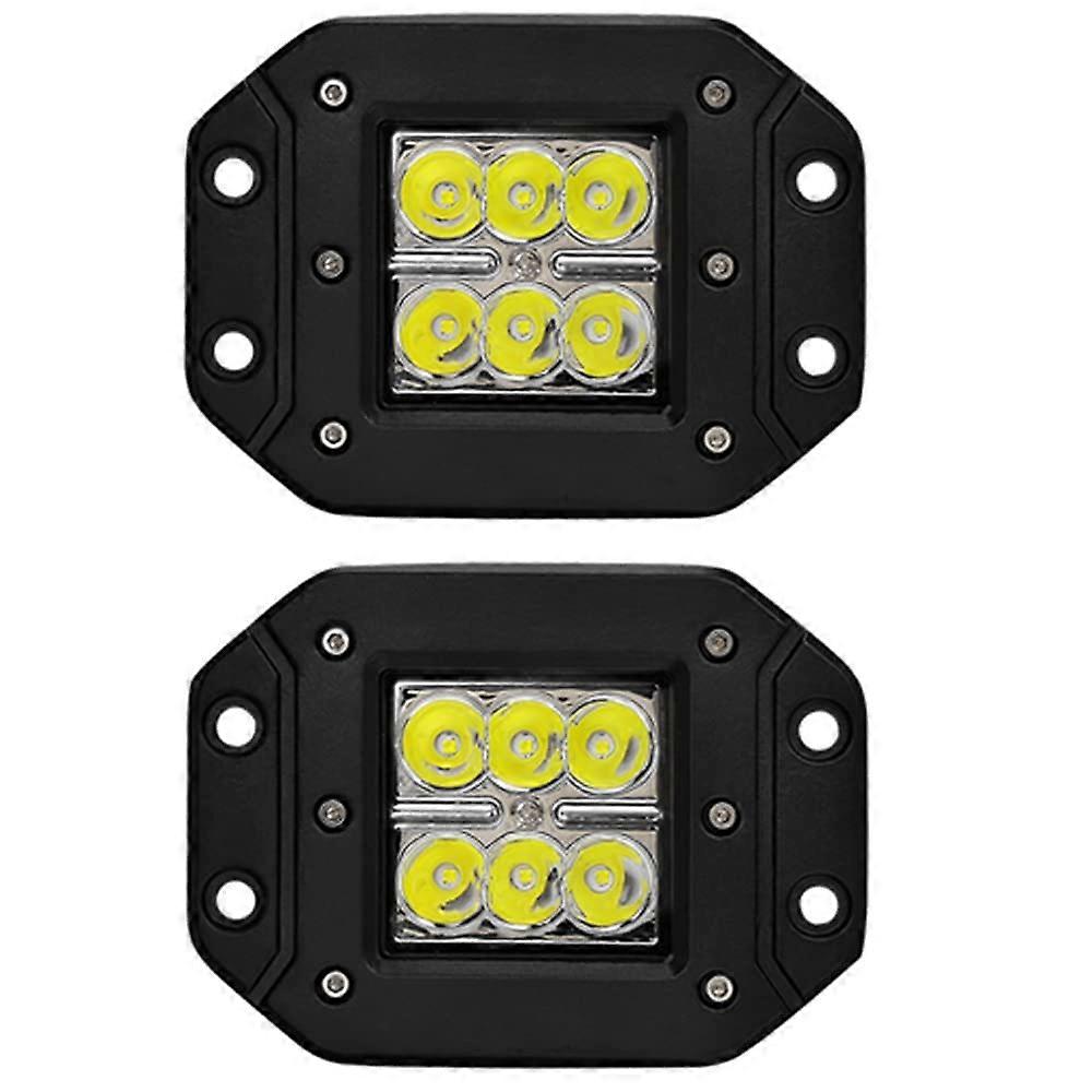 2Pcs LED Front Spot Light 18W 12V-36V for 4WD ATV SUV UTV Trucks Offroad Motorcycle Headlight Assembly