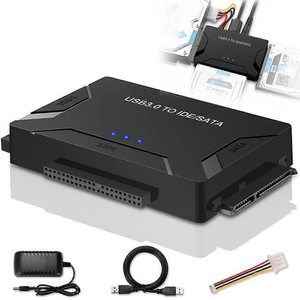 Three-purpose hard disk adapter