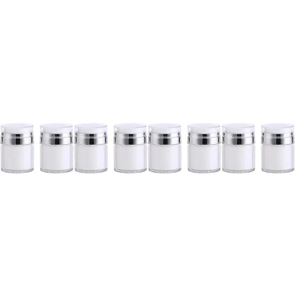 8pcs 50ML Airless Pump Bottles Refillable Travel Lotion Bottles