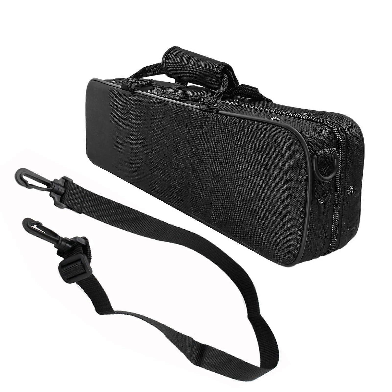 16 Holes Flute Case, Carrying with Bag Adjustable Shoulder Strap