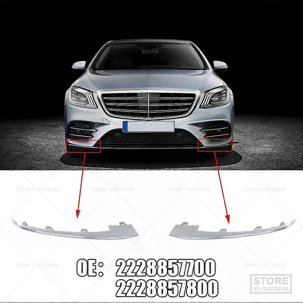 Car Front Bumper Left Side Chrome Trim Strip Suitable for Mercedes-Benz W222 S Class 2018 2019 2020