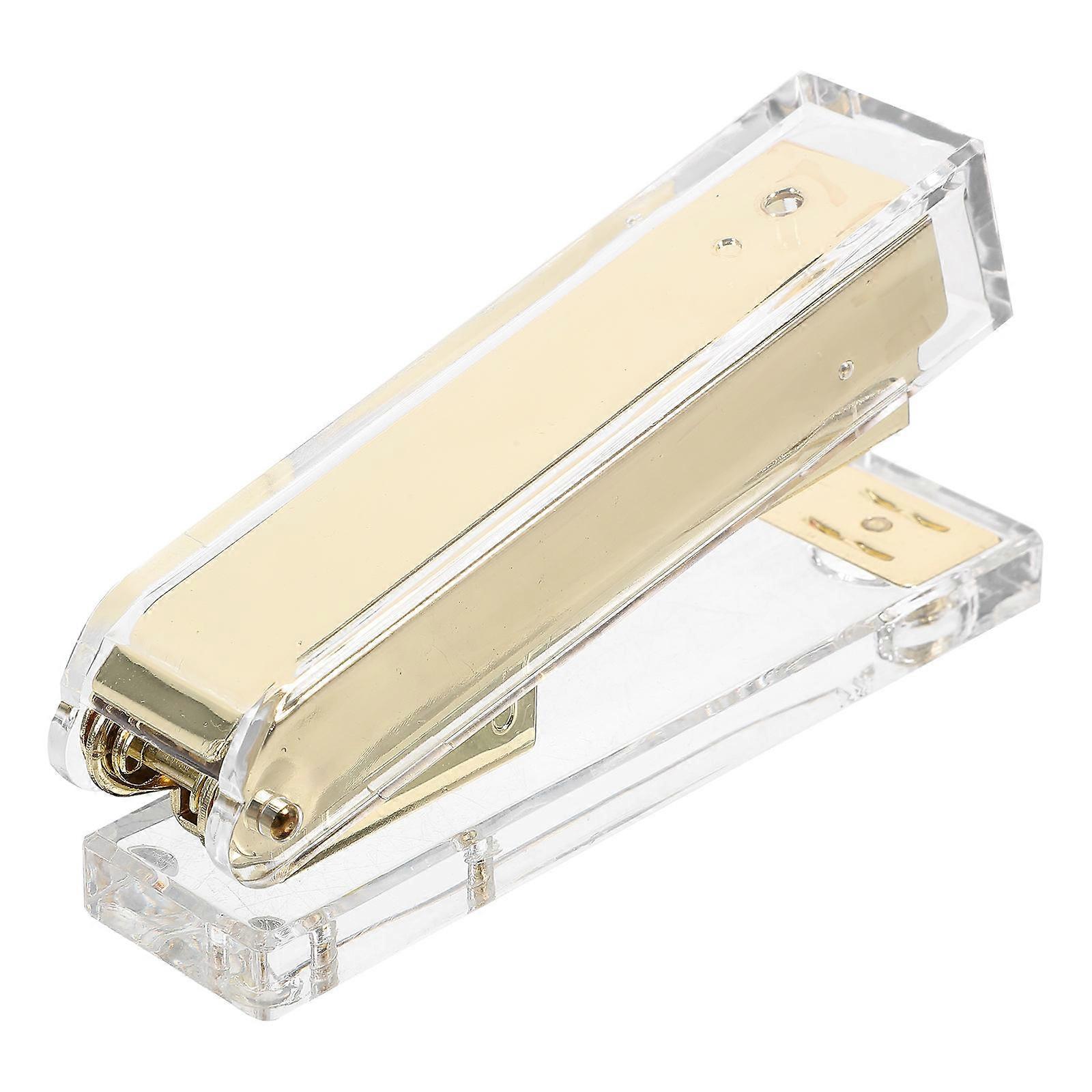 Transparent Desk Stapler with Smooth Internal Track – Compact Multi Functional Office Stapler for Quick Stapling, Ideal for Students and Professionals