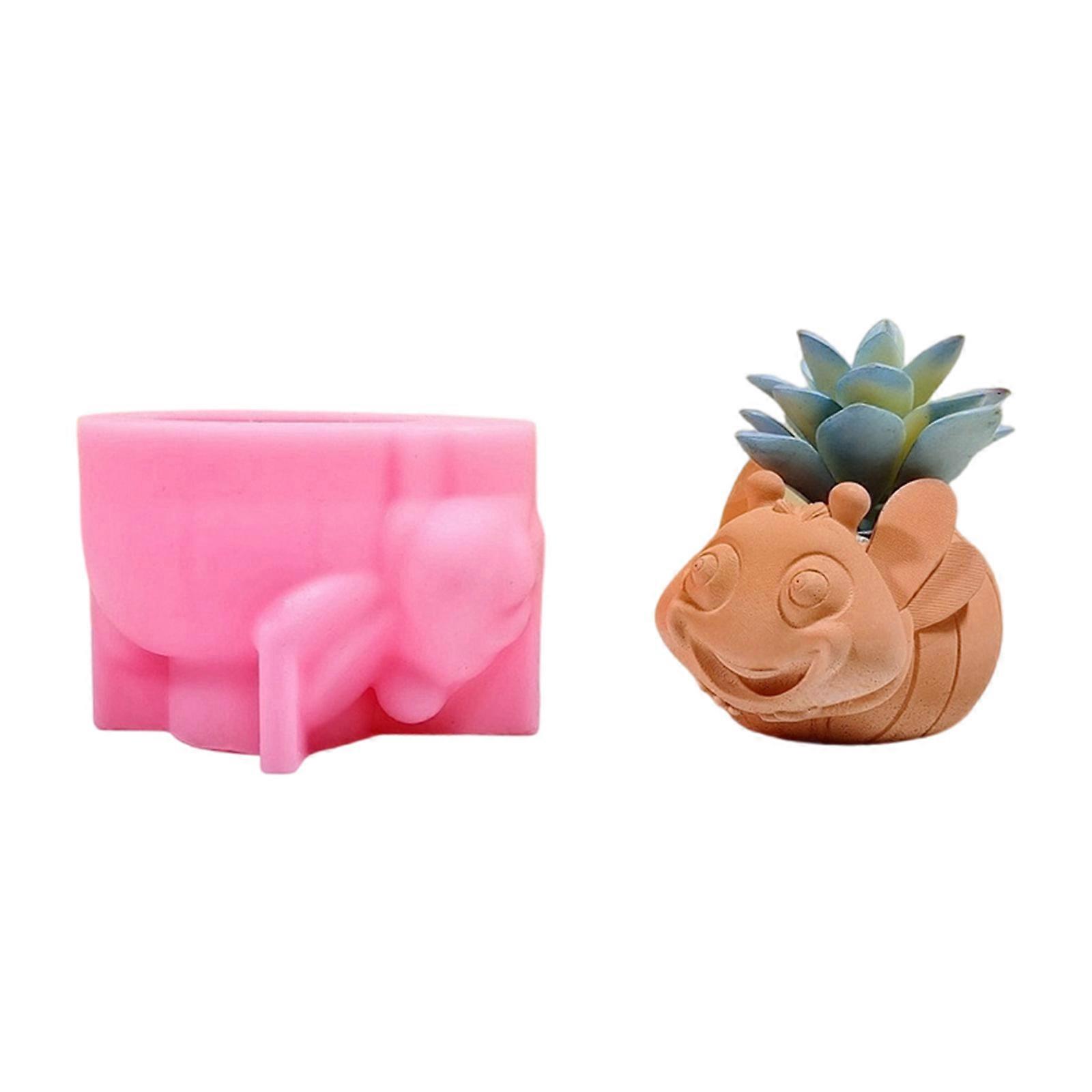 Customizable Sturdy Silicone Crafting Mold Bees Shaped Make Own Planter for Home and Office Decorations Ornament