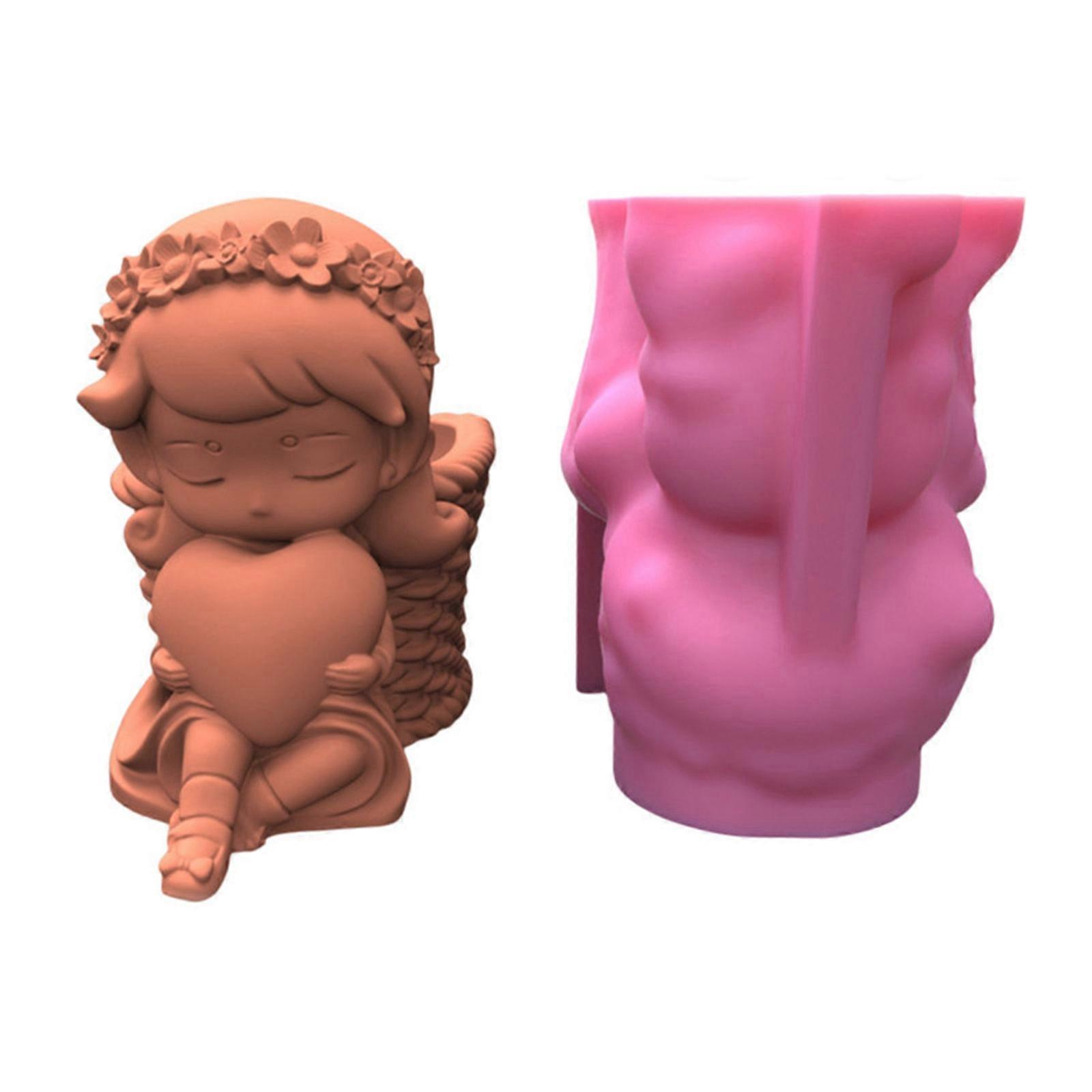 עובש עציץ DIY בצורת ילדה עובש אגרטל DIY קל לשימוש תבניות חימר DIY ליצירת בטון ומלאכת חימר שרף אפוקסי