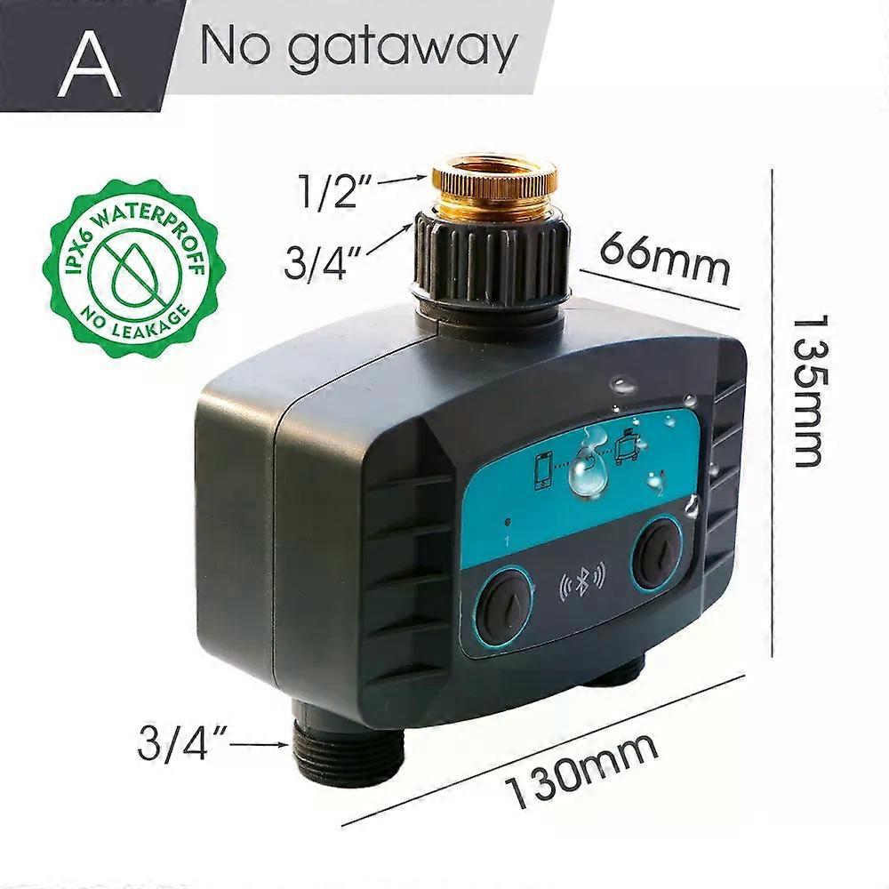 Tuya WiFi/Bluetooth-compatible 2-Way Water Timer Smart Solenoid Valve for Home Garden Wireless Phone Remote Watering Controller