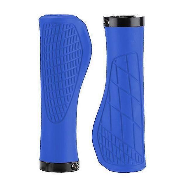 2PCS sklisikker terrengsykkelstyre grep myk gummi MTB-grep Anti-skli komfortabelt låsbart sykkelgrep Sykkeldeler