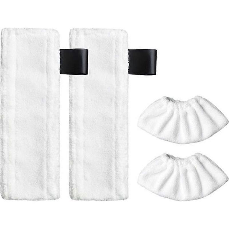2 cloths + 2 fabric covers for Karcher EasyFix SC2 SC3 SC4 SC5 steam mop