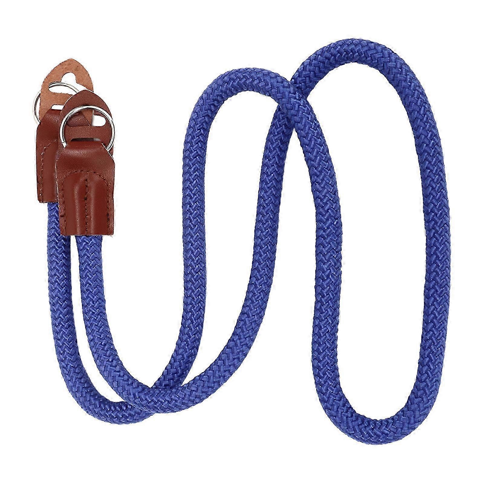 Camera Neck Strap Cowhide Nylon Soft Shoulder Belt for DSLR Blue