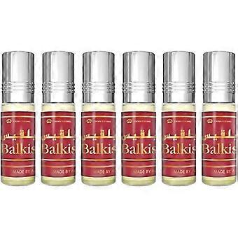 Förpackning med 6 Musk Perfume Al Rehab Balkis 6ml alkoholfri 100% olja