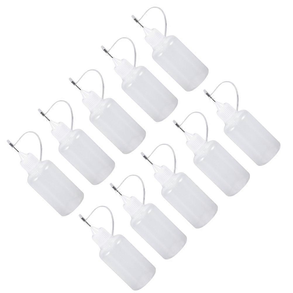 10Pcs 30ml Needle Tip Glue Bottle Applicator DIY Quilling Tool Precision Bottle White