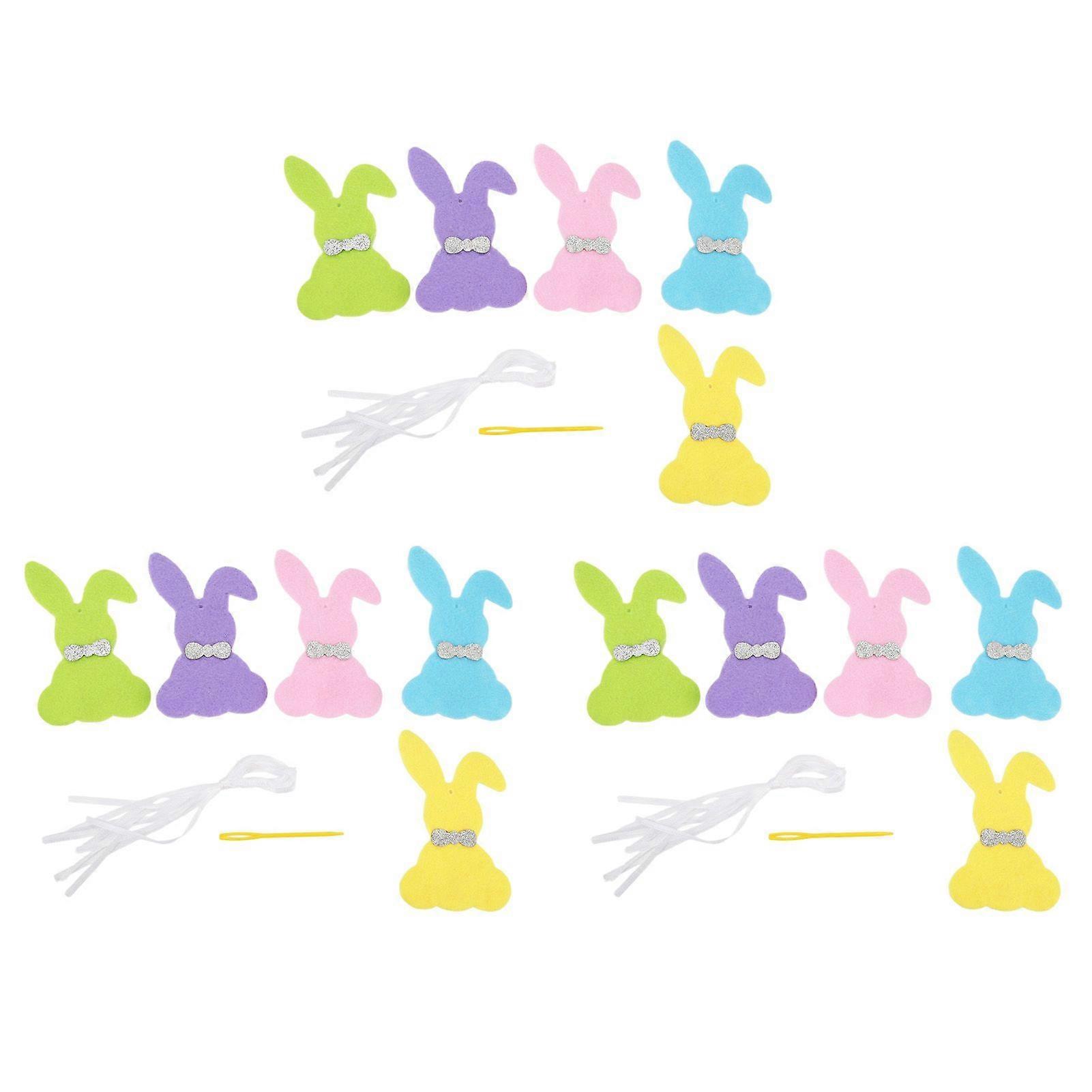 2025 أحدث نموذج 3 مجموعة أرنب راية الديكور لطيف شعر راية أرنب