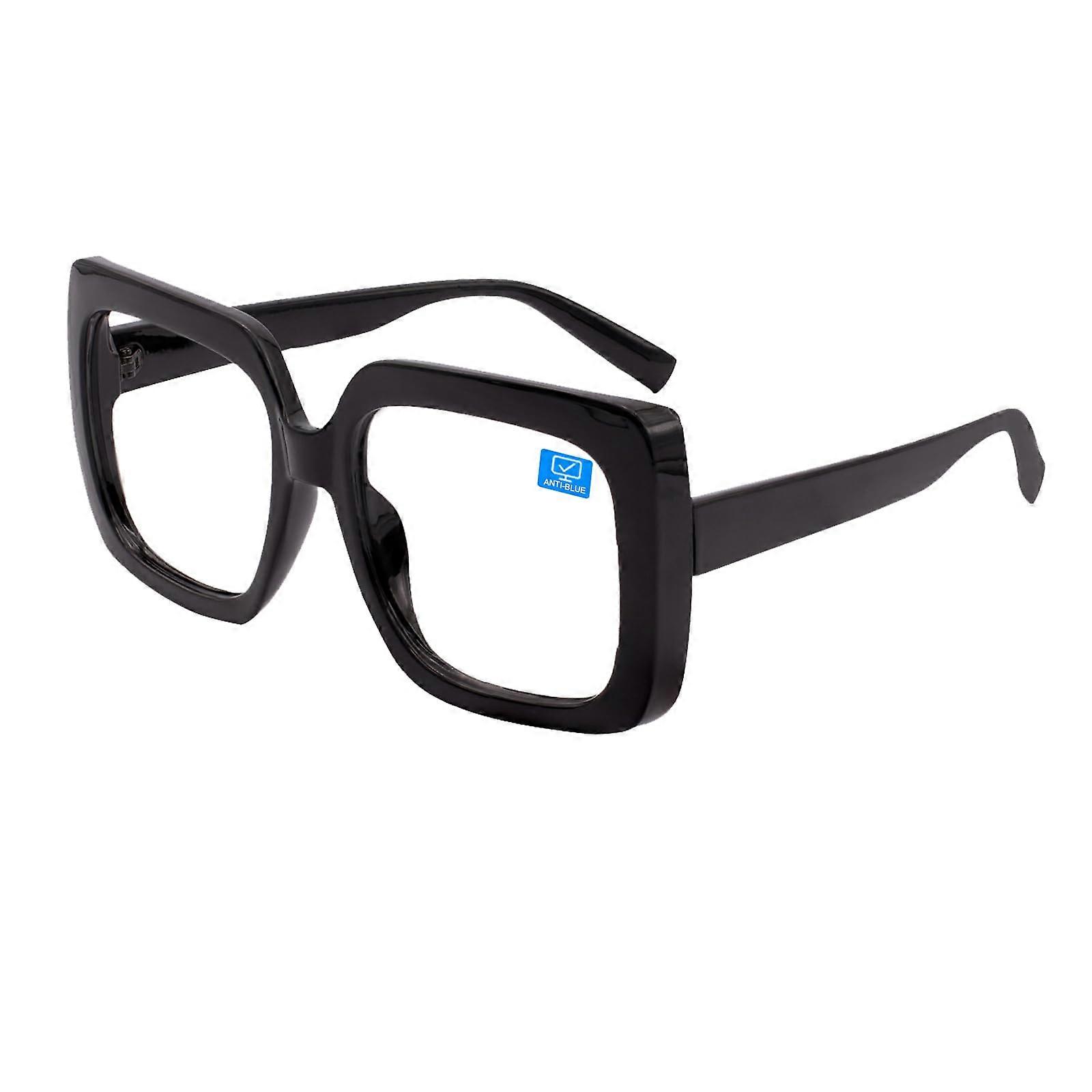 Blue Light Blocking Reading Glasses Unisex Oversized, 54mm Lenses, TR90 Frame, Anti-Glare For Computer Screens