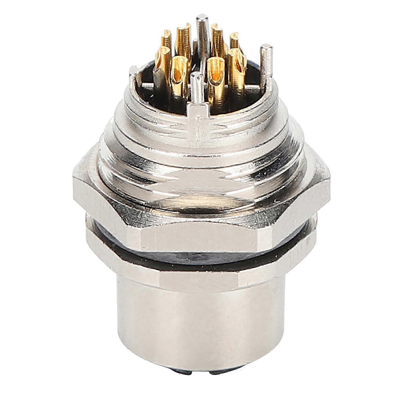 2025 Panel Mount Socket Hole Type Waterproof Electrical Cable Quick Thread Connector M12BS8X