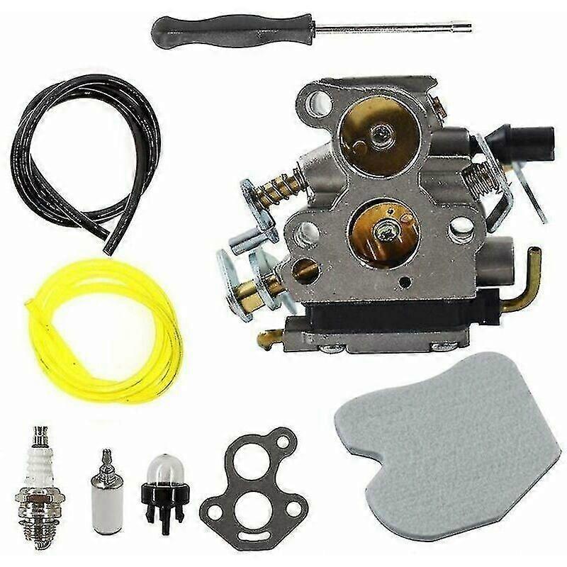 Carburetor with Screwdriver, Air Filter, Spark Plug for Husqvarna 135 140 435 435E 440 440E Jonsered CS2240 CS2240S CS410 Chainsaw replaces C1T-EL41, 