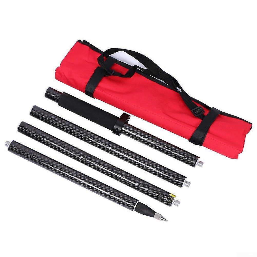 Carbon Fiber Survey Pole 2M Length Compatible with GPS Interfaces Easy to Carry Pole Diameter 32mm 4 Carbon Rods
