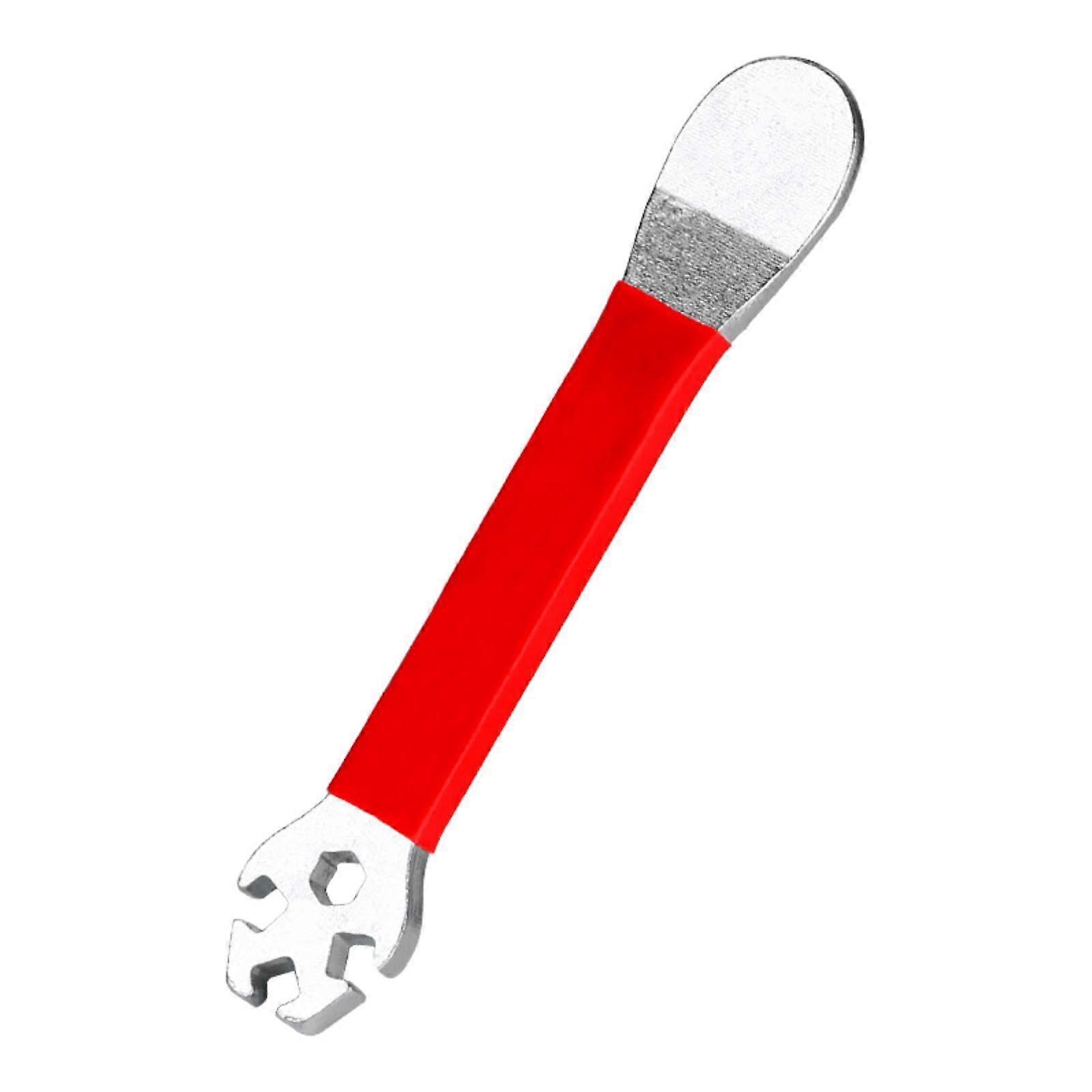 Bike Spoke Wrench, Bicycle Adjustment Tool, Spoke Tensioning and Mounting Tool, Red Bicycle Spoke Wrench