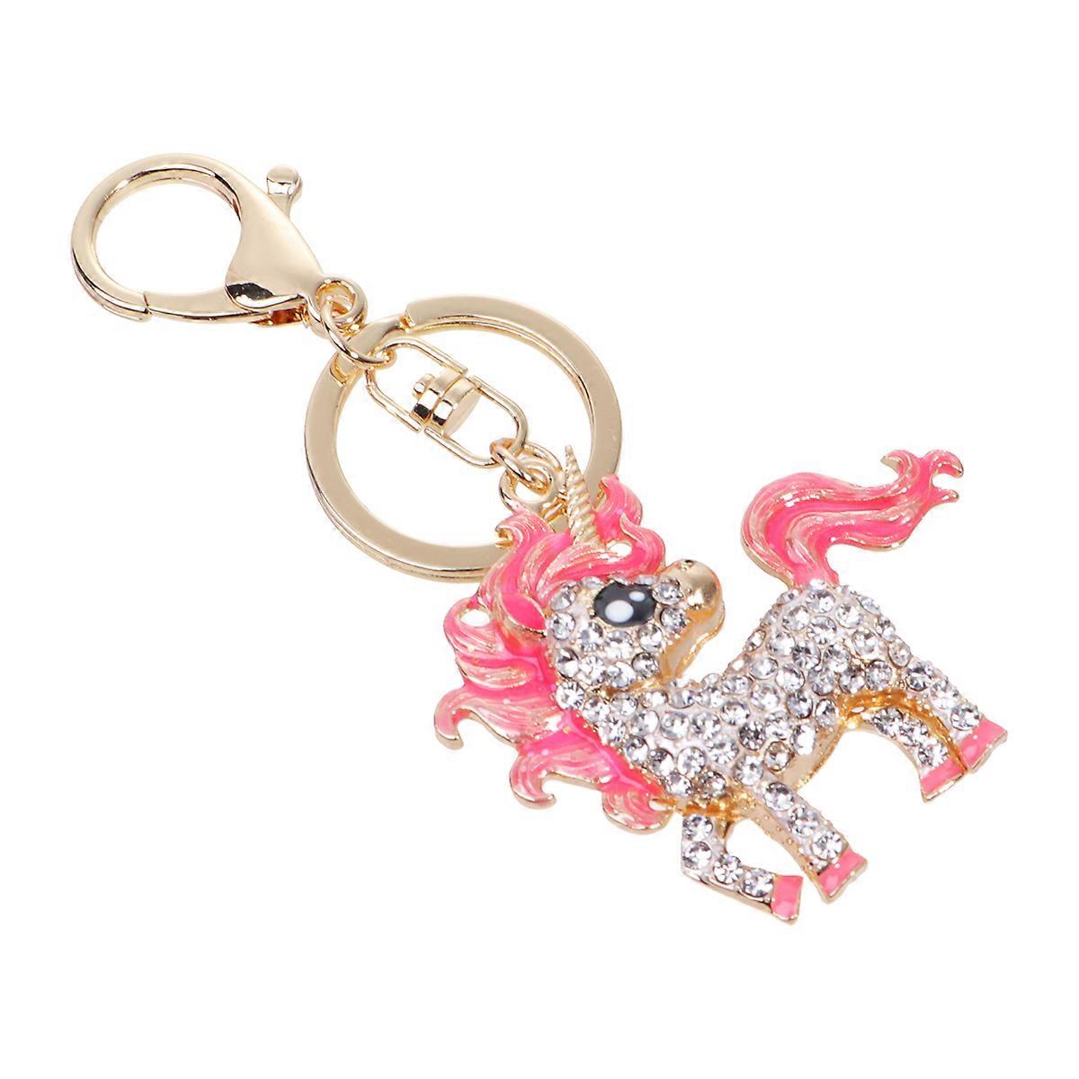 Alloy Keychain Pink Fashion Pendant Key Decoration For Friends And Lovers 5.5 x 6 x 0.8 cm 1Pack