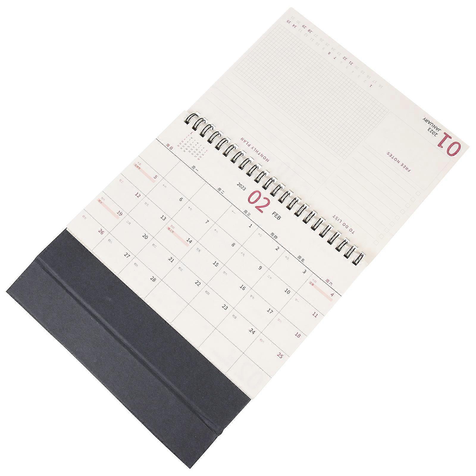 Monthly Desk Calendar Desktop Small-Sized Calendar Household Desk Calendar Simple Style Blue 19.5X7X17CM Date Display 1Pack