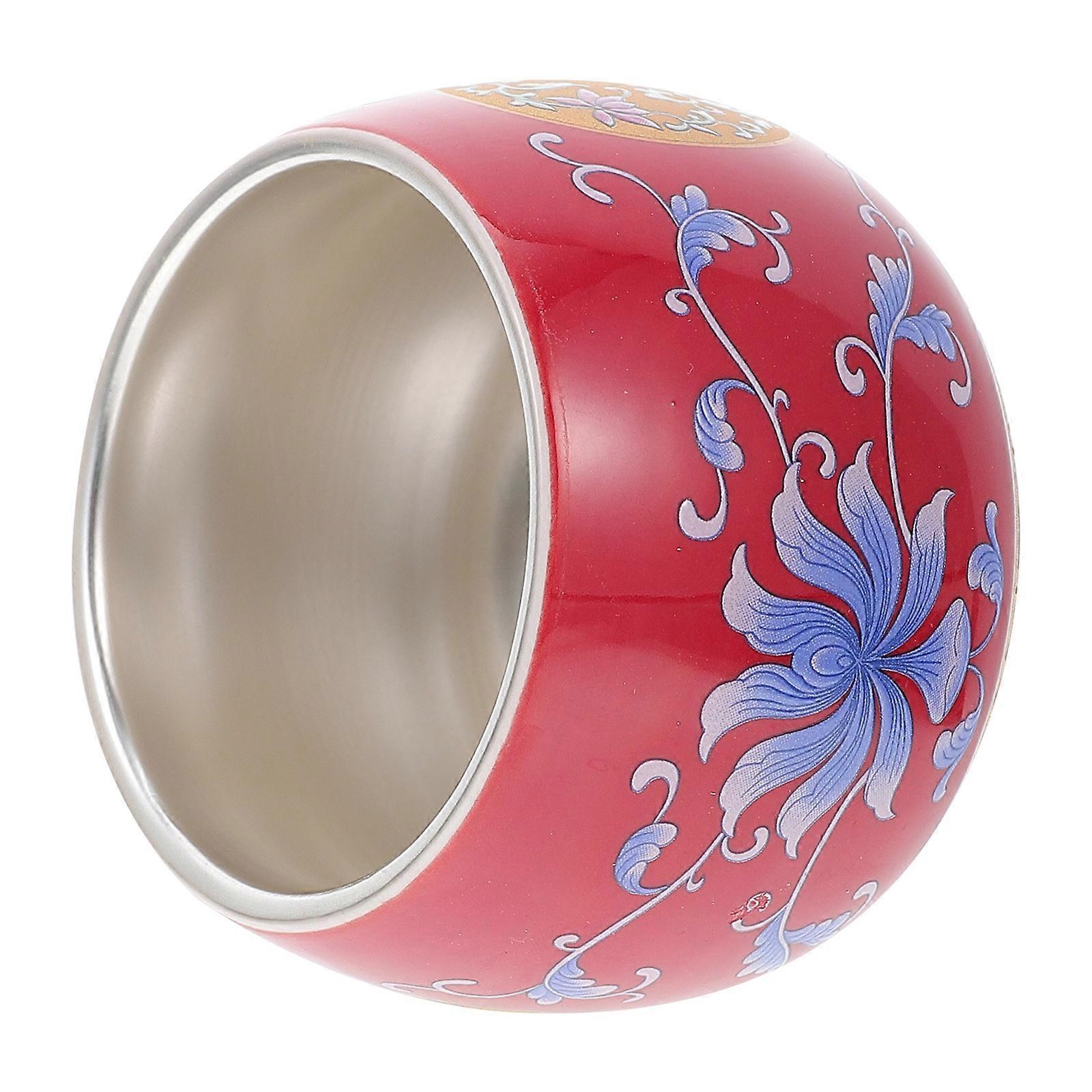 Ceramic Tea Cup for Drinking Tea Red 7X7X6CM Tasted Silver Gilding 1Set