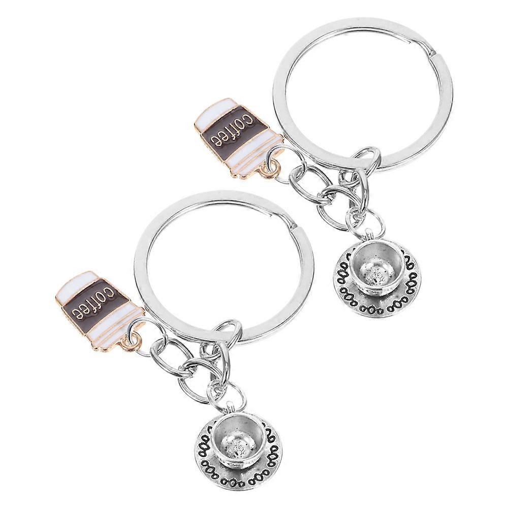 Backpack Keychain Creative Coffee Cup Keychain Purse Charms Assorted Color 7.20X2.90X0.70CM 2Pcs