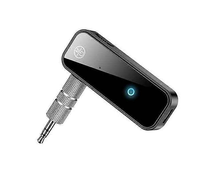 Bluetooth 5.0 Adapter 3.5mm Jack Aux Receiver, 2-in-1 Wireless Transmitter & Receiver for Nokia 1.3, Streaming Audio of TV, PC, Speaker(Black)