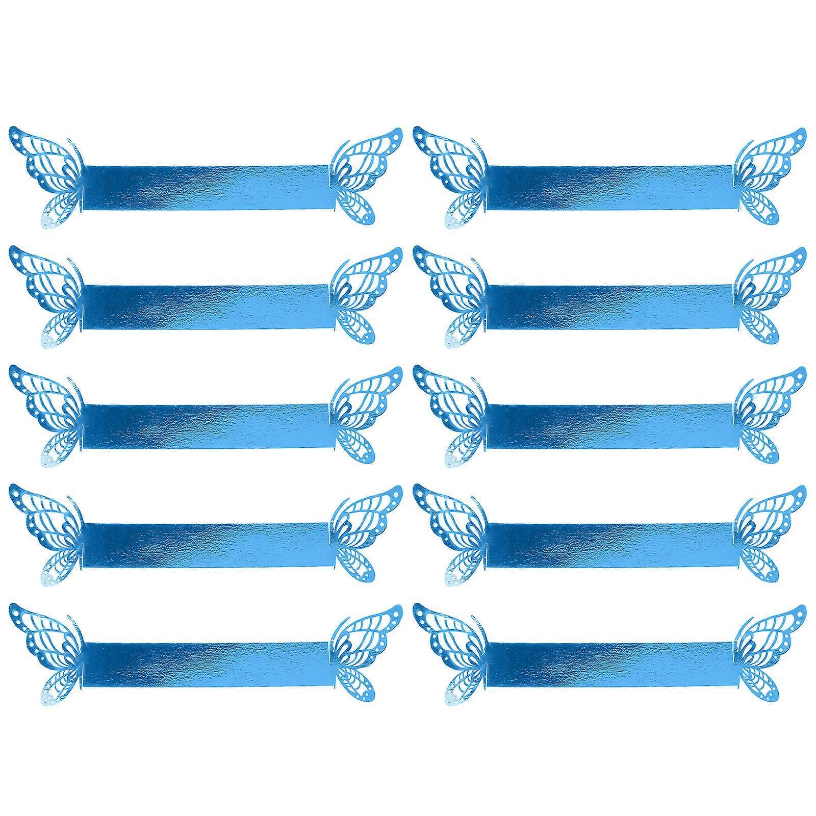 Festive Napkin Rings Paper Butterflies Table Setting Special Events Charming 8.5 2.2 0.2in 50Pcs