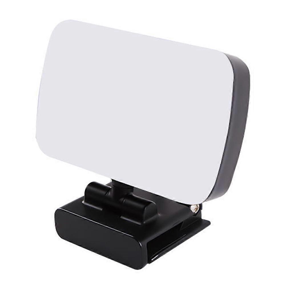 Luz de webcam com clipe LED para videoconferência, ideal para laptops.