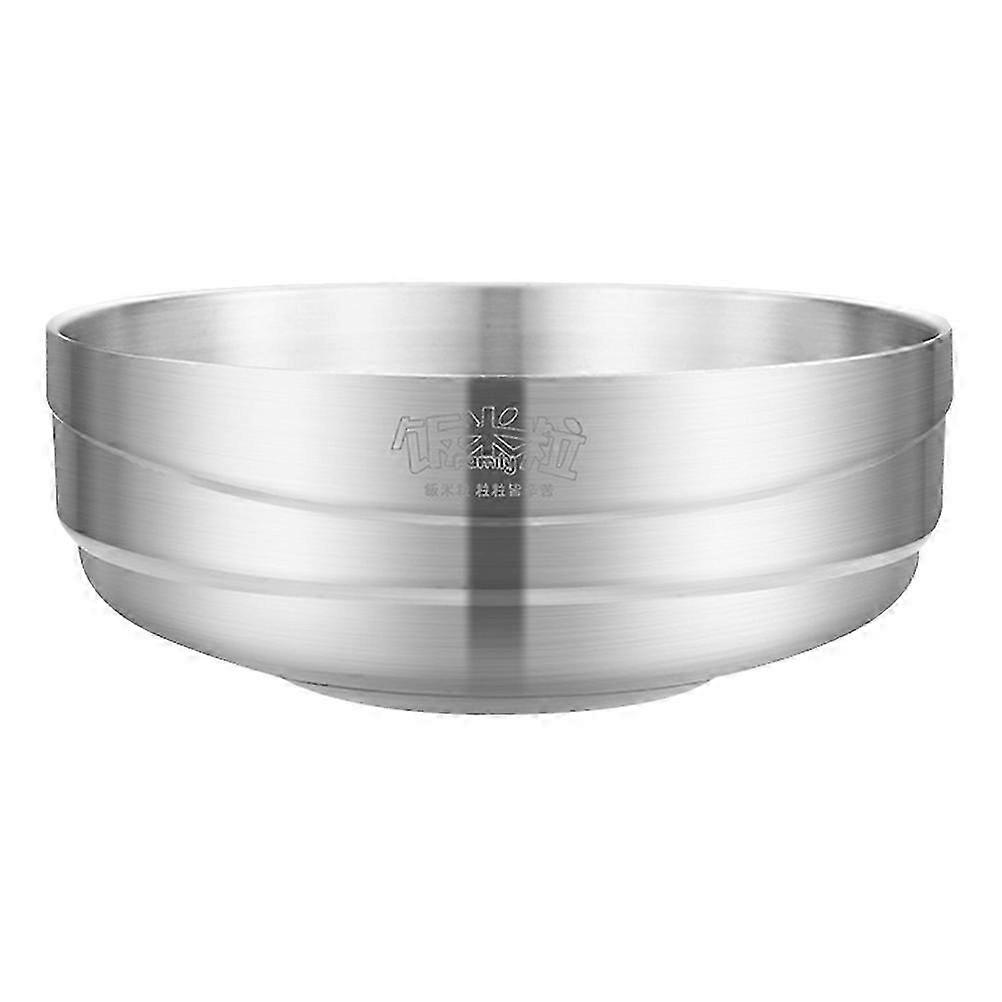 ステンレス鋼二重層ラーメンスープボウル20X20CMシルバー